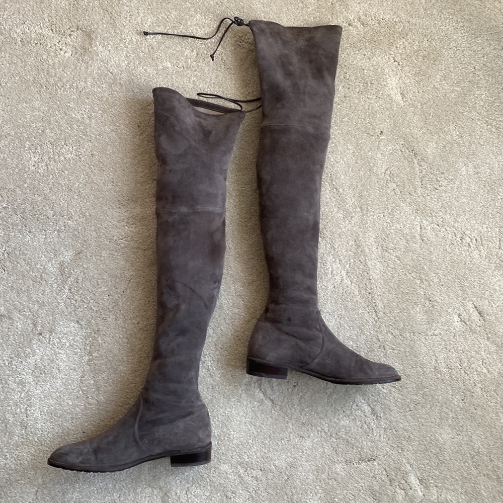Stuart Weitzman Gray Suede Lowland Boot - image 3
